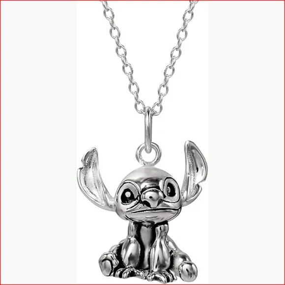 Sterling Silver Stitch Pendant Necklace with 18-inch Chain - Picture 1 of 7